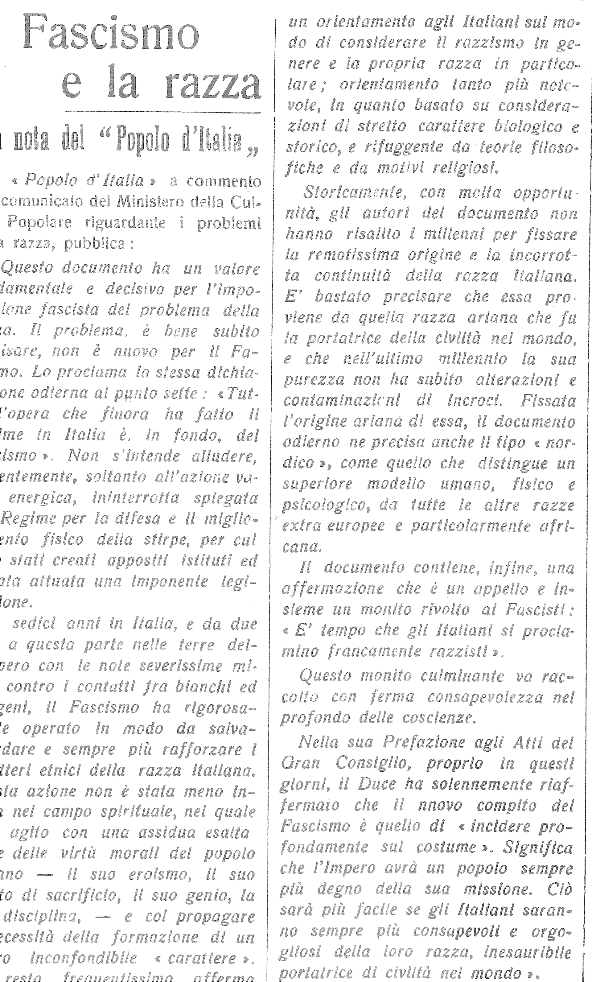 Foglio dOrdine 21 luglio 1938 1